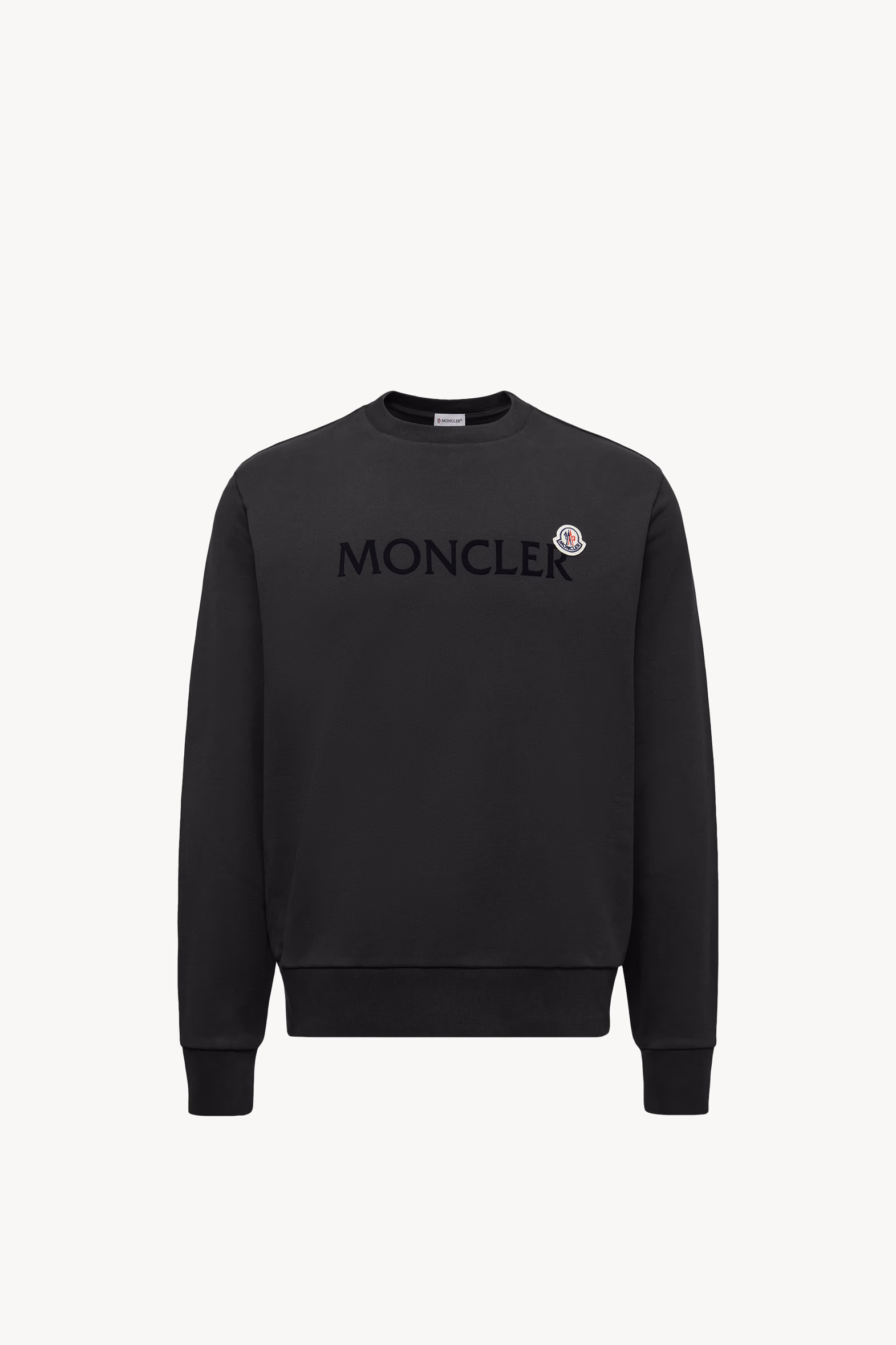Sweat en coton avec logo Hommes Noir Moncler 2